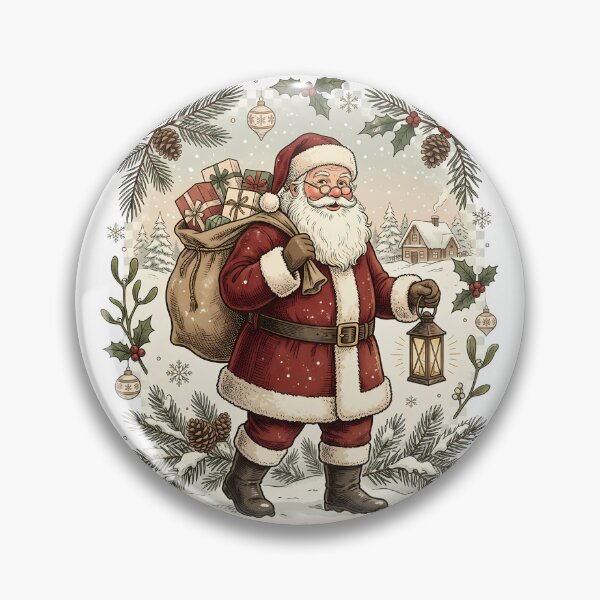 Item preview, Vintage Santa Claus Classic Christmas Illustration designed and sold by VibranPalette.