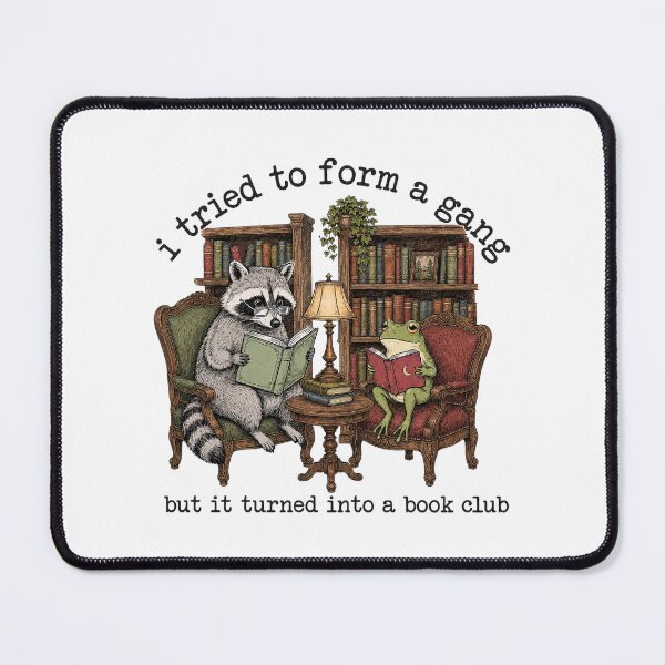Item preview, I Tried To Form A Gang But It Turned Into A Book Club Raccoon Frog Vintage designed and sold by DYALEEZ-XCR.