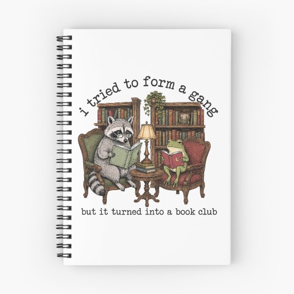 Item preview, I Tried To Form A Gang But It Turned Into A Book Club Raccoon Frog Vintage designed and sold by DYALEEZ-XCR.