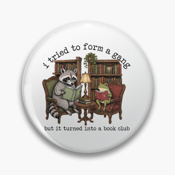 Item preview, I Tried To Form A Gang But It Turned Into A Book Club Raccoon Frog Vintage designed and sold by DYALEEZ-XCR.