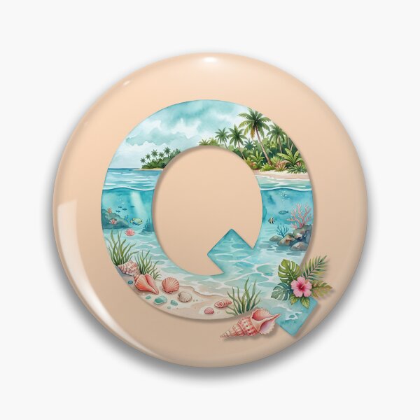 Item preview, Coastal Initial Q Beach Ocean Monogram Seashell Personalized Design designed and sold by Sea Gem.