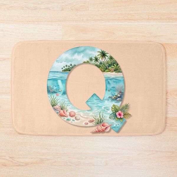 Item preview, Coastal Initial Q Beach Ocean Monogram Seashell Personalized Design designed and sold by Sea Gem.
