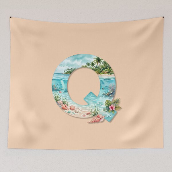 Item preview, Coastal Initial Q Beach Ocean Monogram Seashell Personalized Design designed and sold by Sea Gem.