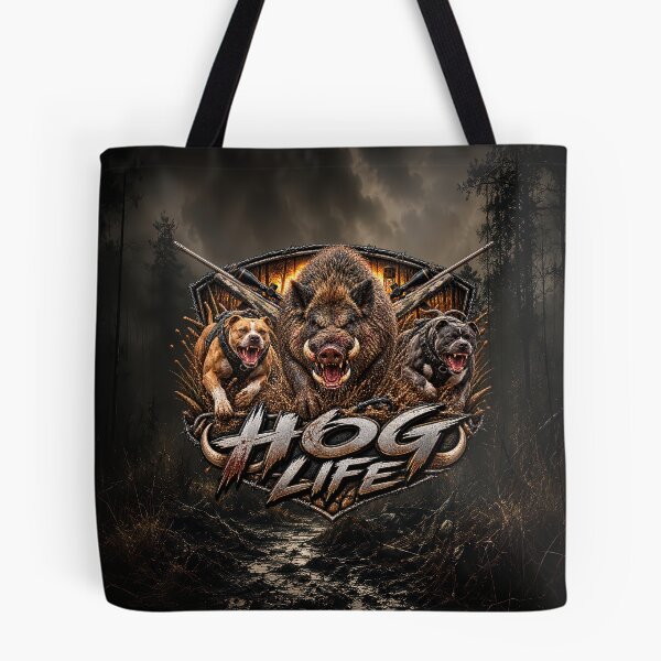Item preview, Hog Life – Wild Boar Hunting Dogs & Rifle Hunting Design designed and sold by artistwill.