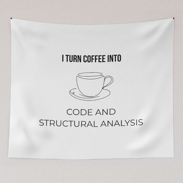 Item preview, Coffee Code And Structural Analysis Typography designed and sold by Ashley8049.