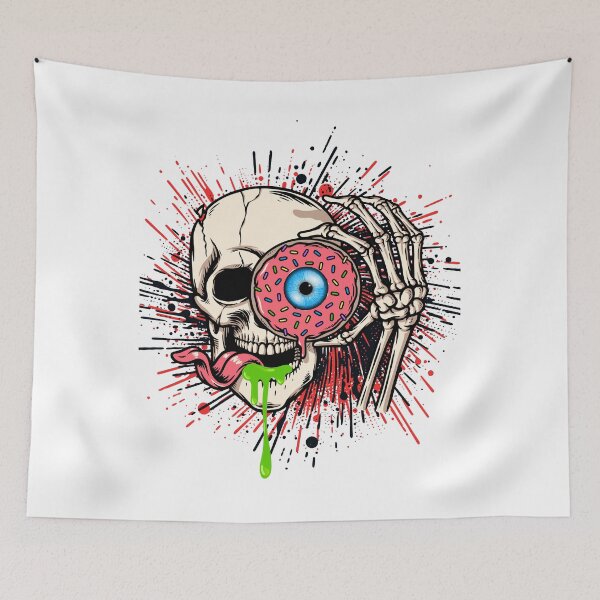 Item preview, Creepy Eyeball Donut Skull Shirt Funny Halloween Edgy Gift designed and sold by E20STUDIO.