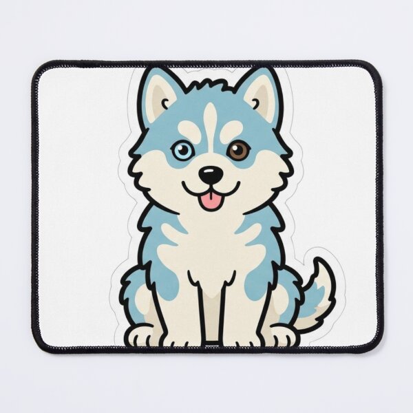 Item preview, Husky Puppy Heterochromia Blue Brown Eyes Snow Dog Sticker designed and sold by NeonNerd Studio.