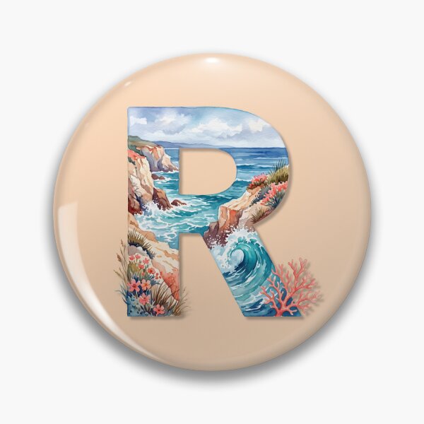 Item preview, Coastal Initial R River Monogram Nature Water Personalized Design designed and sold by Sea Gem.