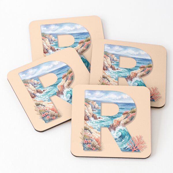 Item preview, Coastal Initial R River Monogram Nature Water Personalized Design designed and sold by Sea Gem.