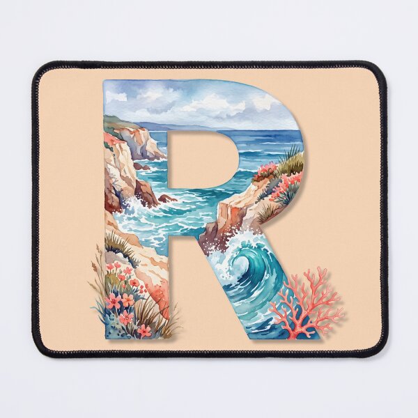 Item preview, Coastal Initial R River Monogram Nature Water Personalized Design designed and sold by Sea Gem.