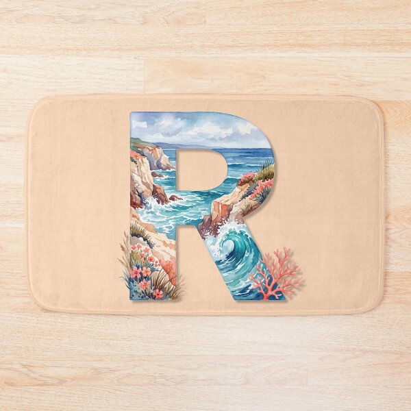 Item preview, Coastal Initial R River Monogram Nature Water Personalized Design designed and sold by Sea Gem.