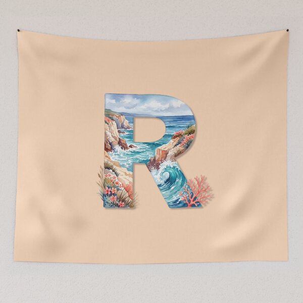 Item preview, Coastal Initial R River Monogram Nature Water Personalized Design designed and sold by Sea Gem.