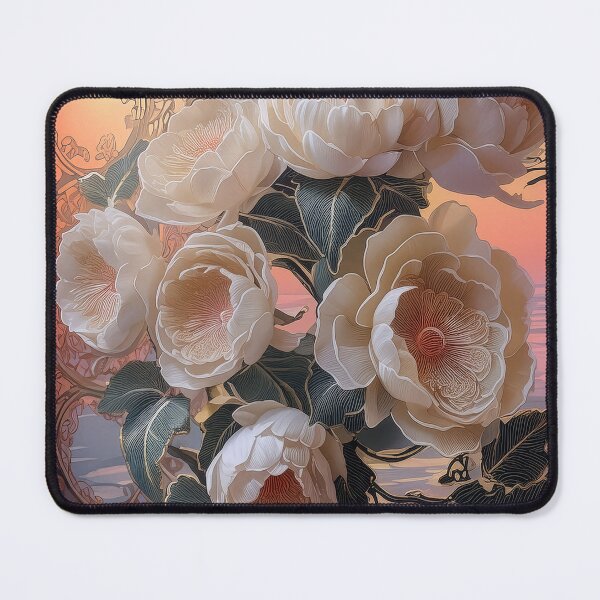 Item preview, Sunset Blush on White Roses designed and sold by Katherine Anne Michelle Minerva.