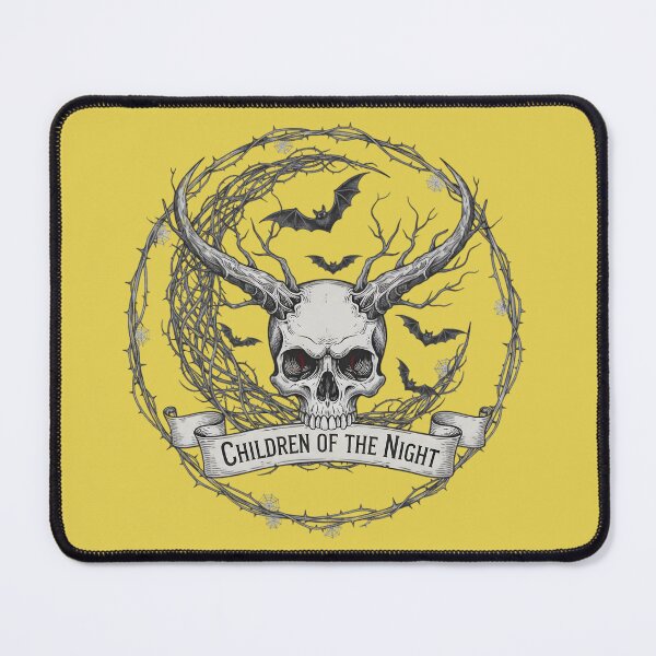 Item preview, Horned Skull Bat Crescent Moon Emblem designed and sold by Exquisite Design Studio „Paculówka”.