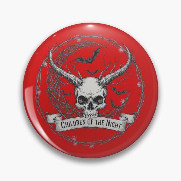 Item preview, Horned Skull Bat Crescent Moon Emblem designed and sold by Exquisite Design Studio „Paculówka”.