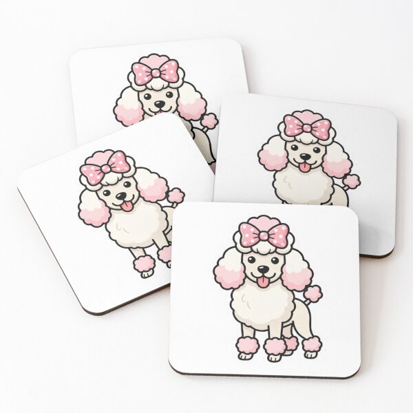 Item preview, Fancy Poodle Pompom Haircut Bow Elegant Dog Sticker designed and sold by NeonNerd Studio.