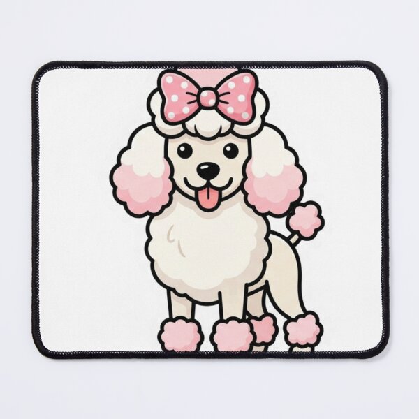 Item preview, Fancy Poodle Pompom Haircut Bow Elegant Dog Sticker designed and sold by NeonNerd Studio.