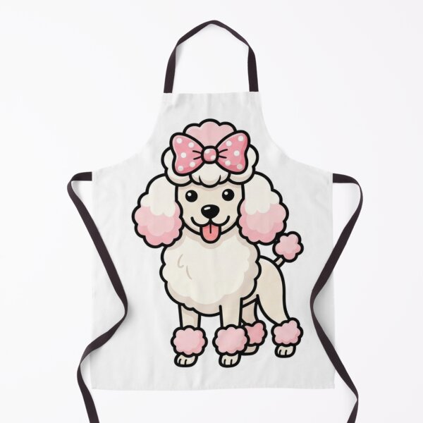 Item preview, Fancy Poodle Pompom Haircut Bow Elegant Dog Sticker designed and sold by NeonNerd Studio.