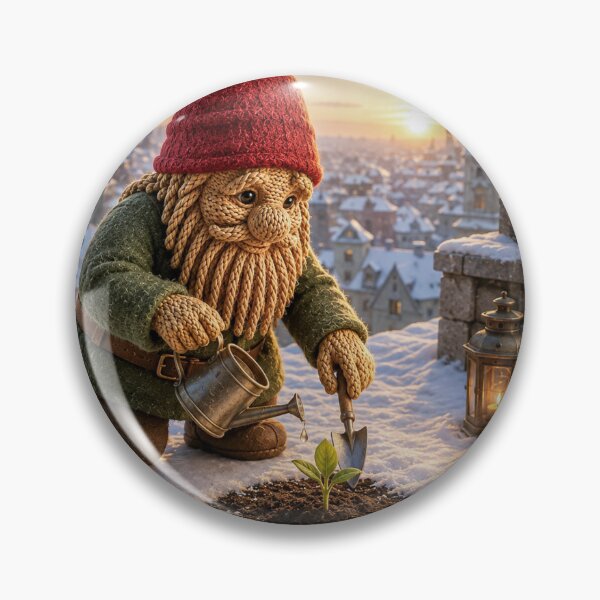 Item preview, Gnome Planting a Seedling in Snow designed and sold by JUTElCONIC.