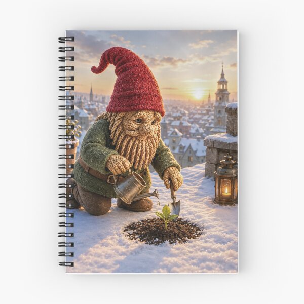 Item preview, Gnome Planting a Seedling in Snow designed and sold by JUTElCONIC.