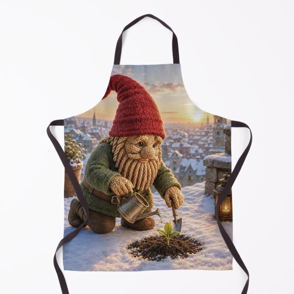 Item preview, Gnome Planting a Seedling in Snow designed and sold by JUTElCONIC.