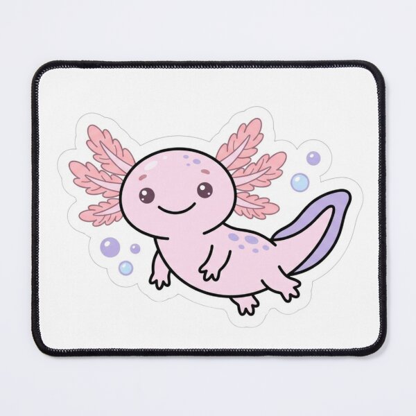 Item preview, Smiling Axolotl Pink Gills Aquatic Cute Pet Sticker designed and sold by NeonNerd Studio.