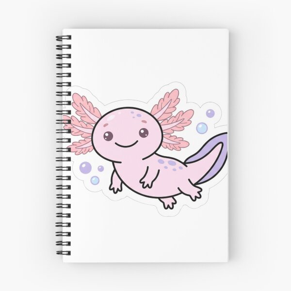 Item preview, Smiling Axolotl Pink Gills Aquatic Cute Pet Sticker designed and sold by NeonNerd Studio.