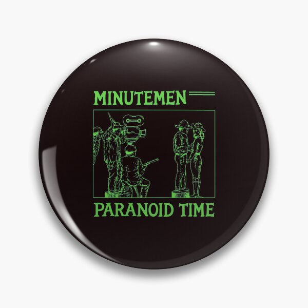 Item preview, Minutemen Paranoid Time Green Line Art designed and sold by ShophiaCrafts.