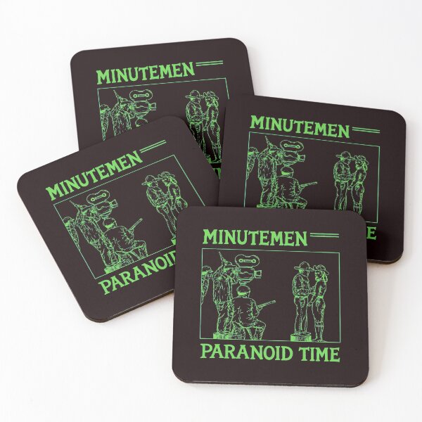 Item preview, Minutemen Paranoid Time Green Line Art designed and sold by ShophiaCrafts.