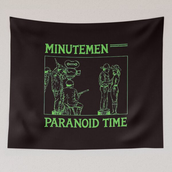 Item preview, Minutemen Paranoid Time Green Line Art designed and sold by ShophiaCrafts.