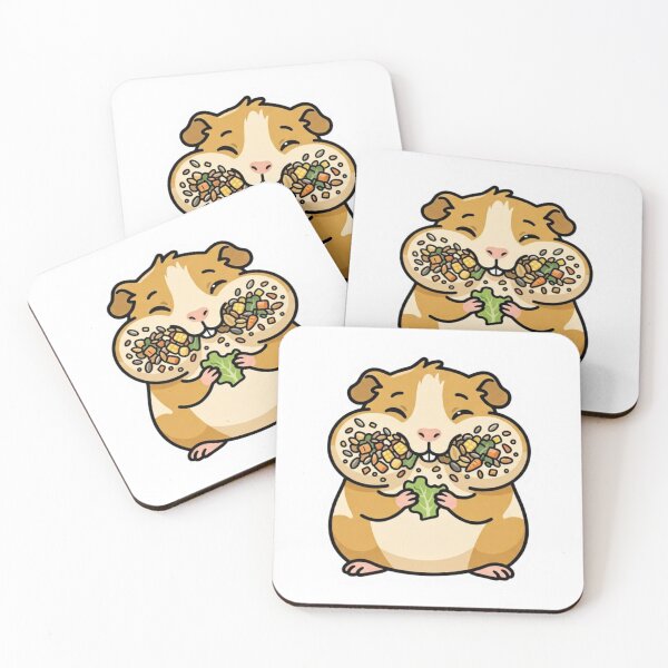 Item preview, Guinea Pig Stuffed Cheeks Food Happy Chonky Pet Sticker designed and sold by NeonNerd Studio.