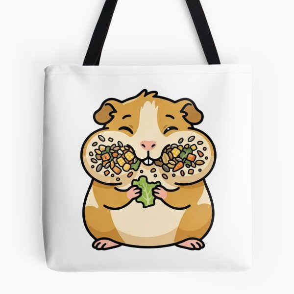 Item preview, Guinea Pig Stuffed Cheeks Food Happy Chonky Pet Sticker designed and sold by NeonNerd Studio.
