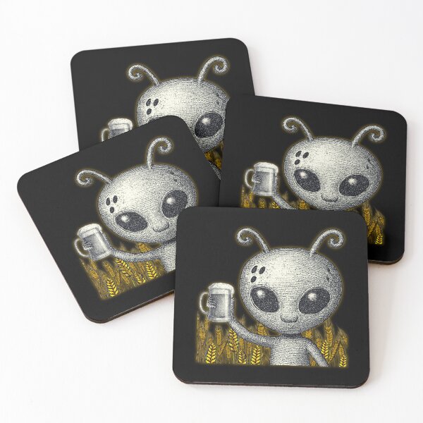 Item preview, Alien Drinking Beer Barley Field designed and sold by pulse_retail.
