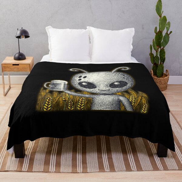 Item preview, Alien Drinking Beer Barley Field designed and sold by pulse_retail.