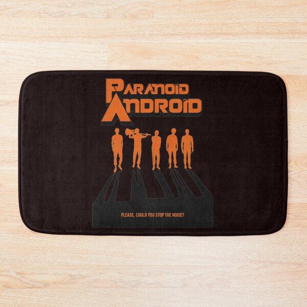 Item preview, Paranoid Android Retro Silhouette Figures Quote Art designed and sold by ShophiaCrafts.