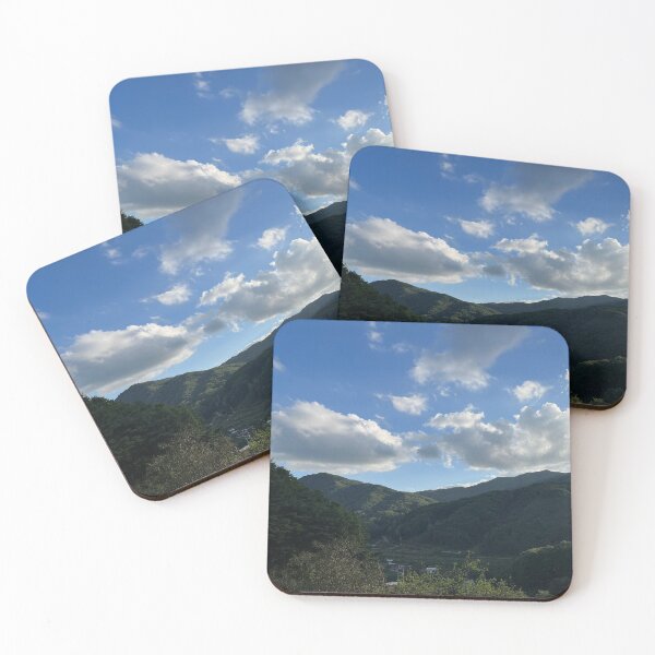 Item preview, Dramatic White Clouds Over Forested Mountain Valley Under Blue Sky designed and sold by seunghus.
