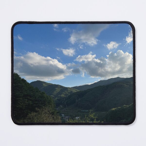 Item preview, Dramatic White Clouds Over Forested Mountain Valley Under Blue Sky designed and sold by seunghus.