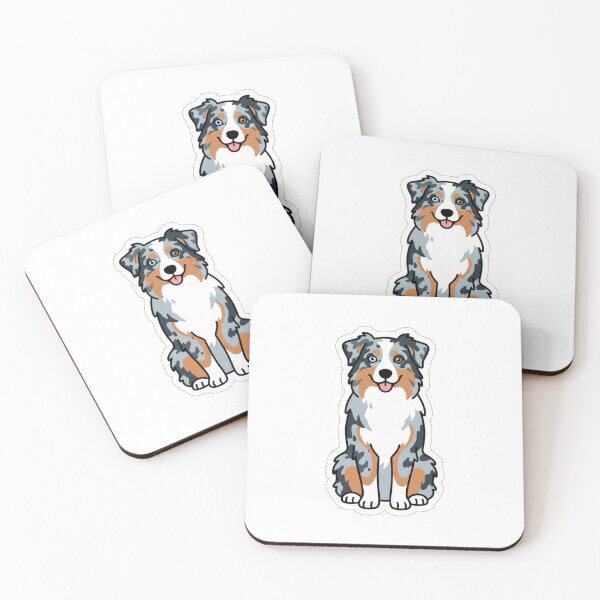 Item preview, Australian Shepherd Merle Coat Alert Smart Dog Sticker designed and sold by NeonNerd Studio.
