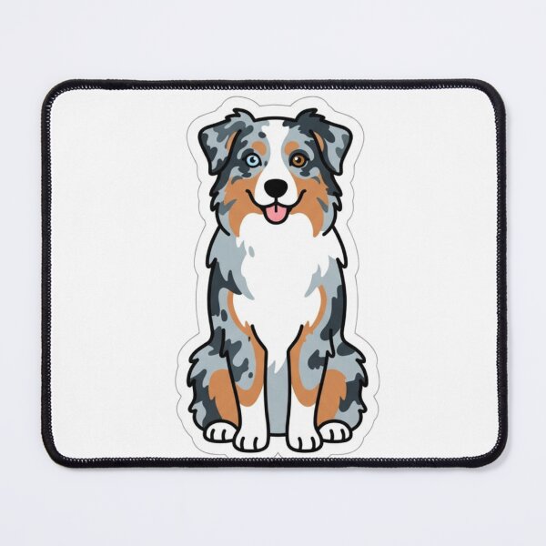 Item preview, Australian Shepherd Merle Coat Alert Smart Dog Sticker designed and sold by NeonNerd Studio.