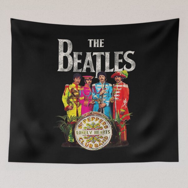 Item preview, the beatles sgt pepper band psychedelic graphic designed and sold by SteffenB54.