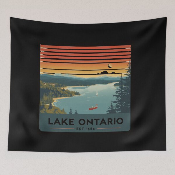 Item preview, Lake Ontario EST 1656 Retro Stripe for Men Women designed and sold by ELK20.