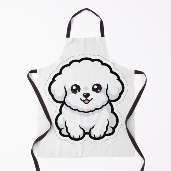 Item preview, Fluffy Bichon Frise Cloud Puff Tiny White Dog Sticker designed and sold by NeonNerd Studio.