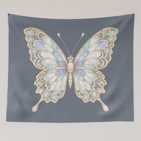 Item preview, Laced mother-of-pearl butterfly designed and sold by etherElric.
