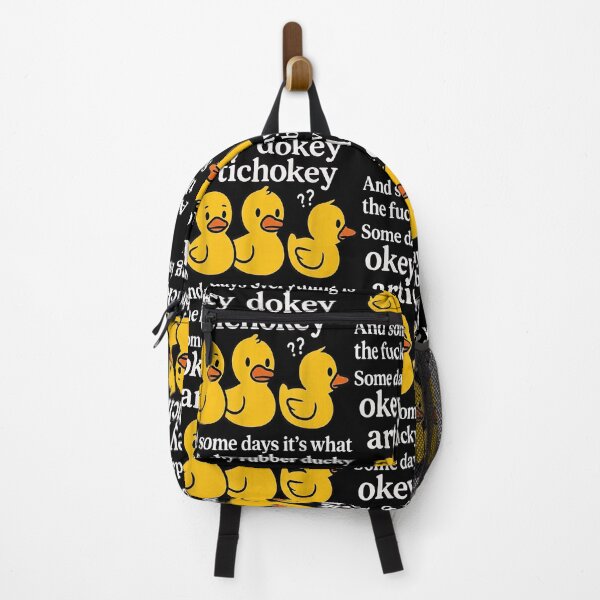 Item preview, Some Days Everything Is Okey Dokey Artichokey Funny Rubber Duck designed and sold by Glow-Paw-Studio.