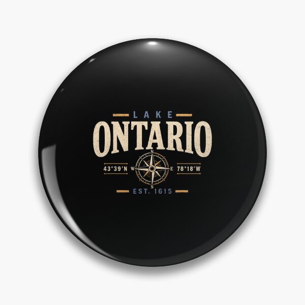 Item preview, Lake Ontario Est. 1615 Vintage Great Lakes Compass designed and sold by ostenlee.