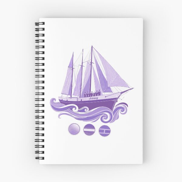 Item preview, Vintage Sailboat Ocean Waves Purple Art designed and sold by hleichMehlani.