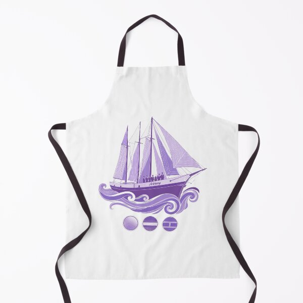 Item preview, Vintage Sailboat Ocean Waves Purple Art designed and sold by hleichMehlani.