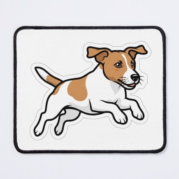 Item preview, Jack Russell Terrier Mid-Leap Flying Ears Active Dog Sticker designed and sold by NeonNerd Studio.