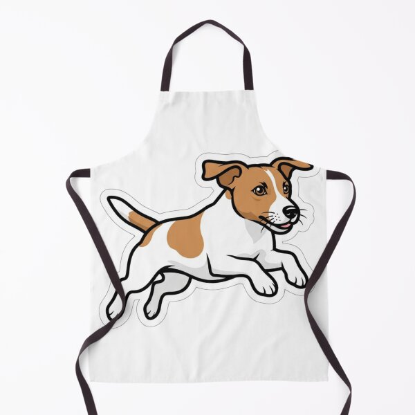 Aperçu de l'œuvre Autocollant pour chien actif Jack Russell Terrier Mid-Leap Flying Ears créée et vendue par NeonNerd Studio.