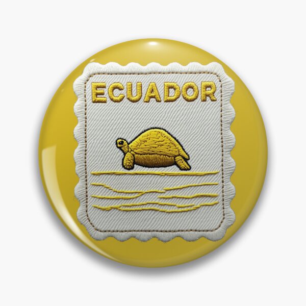 Item preview, Ecuador Travel Patch Galapagos Tortoise designed and sold by tiigerdad.